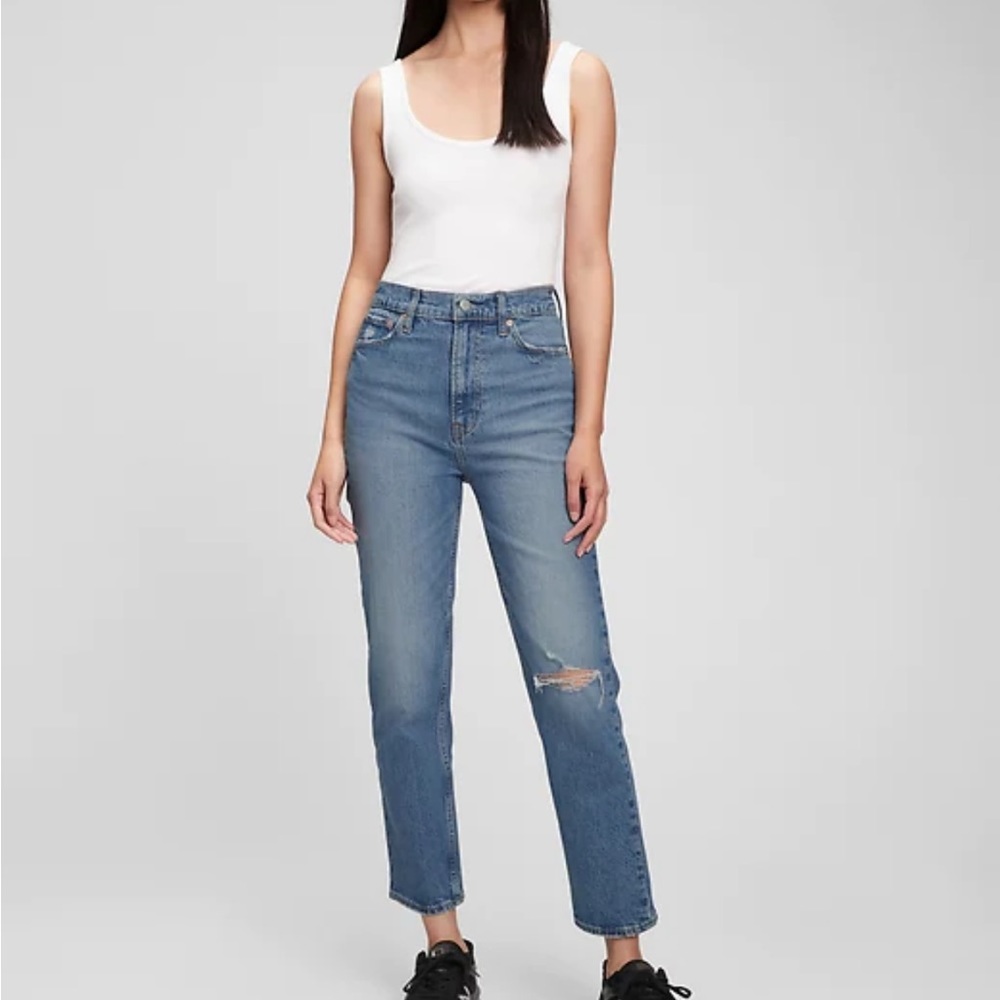 Gap Sky High Rise Cheeky Straight Jeans